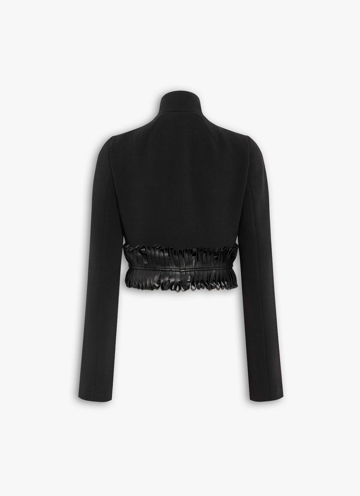 WOOL TRIMMED JACKET ALAÏA BLACK WOOL TRIMMED JACKET